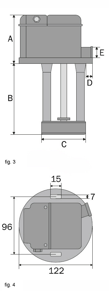 pompe SA dimensions